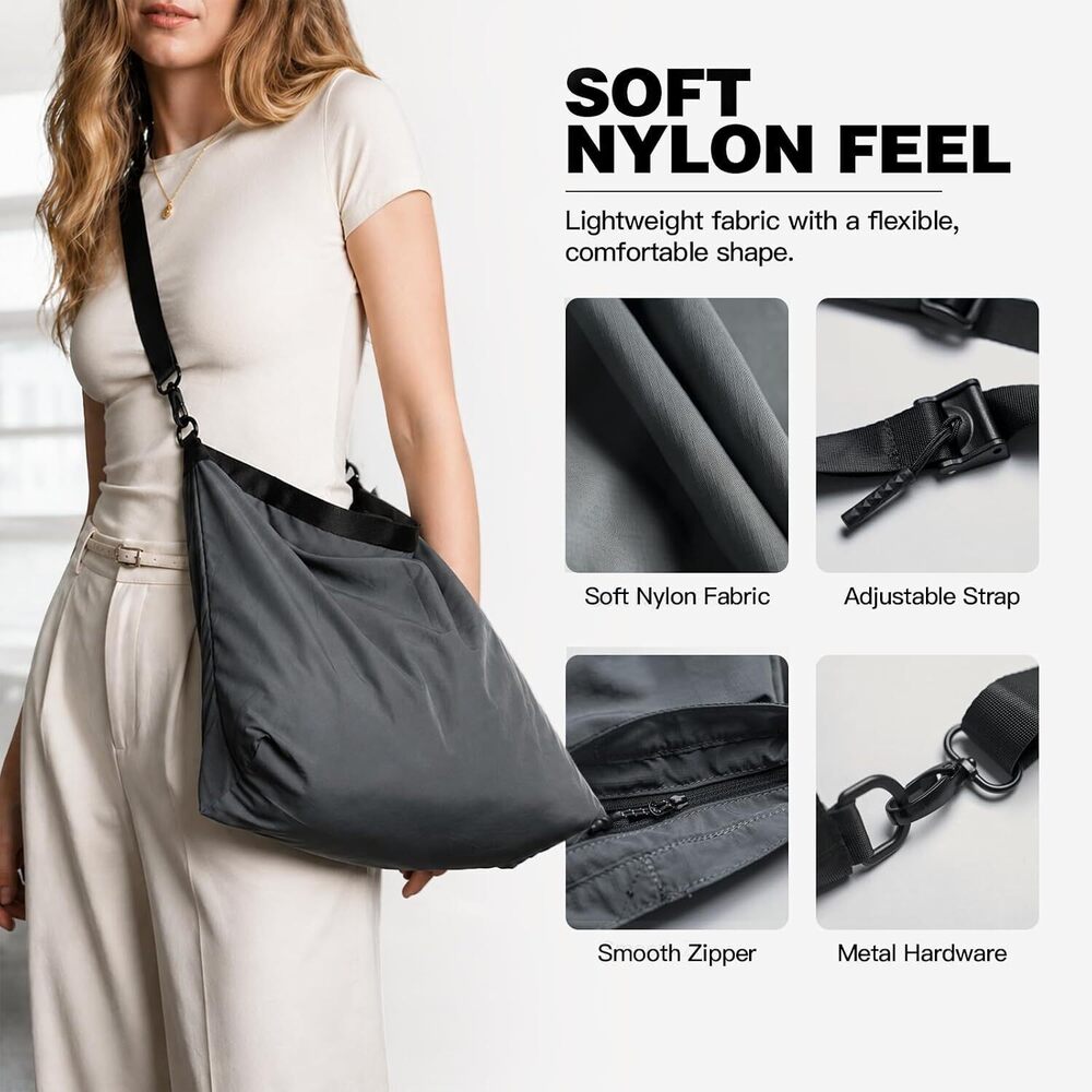 Packable Tote Bag,ightweight Foldable Travel Crossbody Bag for - Picture 4 of 7